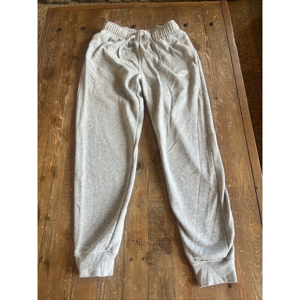 Nike Women's Joggers Sweatpants Size Small Grey With Drawstring & Pockets